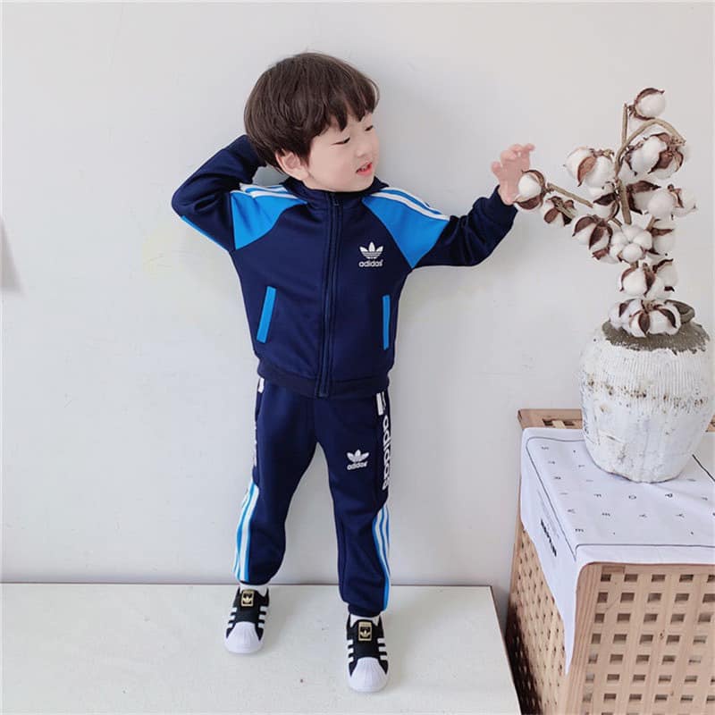 Quần áo trẻ em bộ đồ cho bé trai bé gái dài tay thu đông thể thao chất umi phối màu hàng xuất dư JIMADO EE55522