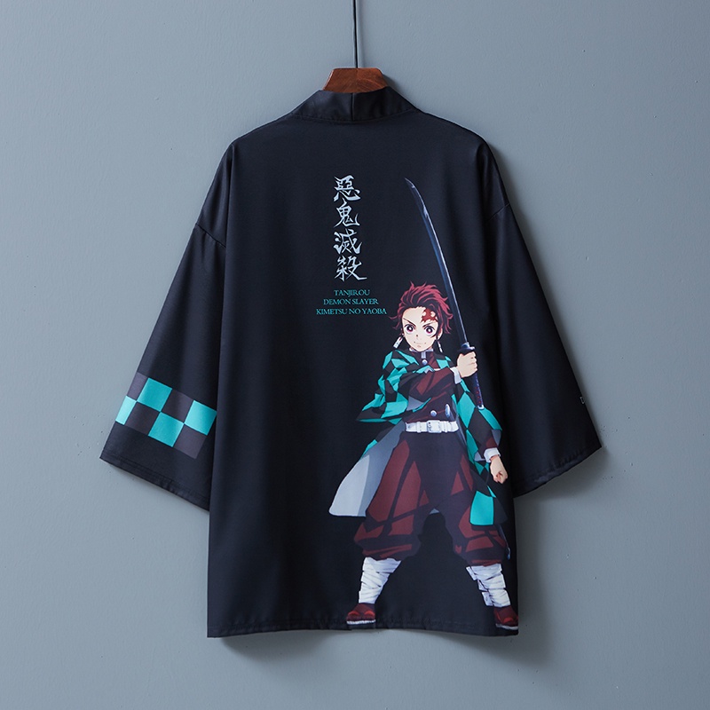 Áo Choàng Kimono Hóa Trang Nhân Vật Anime Demon Slayer Agatsuma Zenitsu Tomioka Giyuu Rengoku Kyoujurou Iguro Obanai Haori