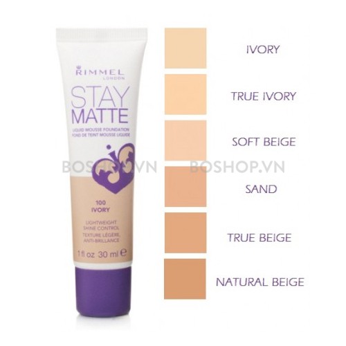 [hàng Auth] Kem nền Rimmel Stay Matte Liquid Mousse Foundation 30ml | BigBuy360 - bigbuy360.vn