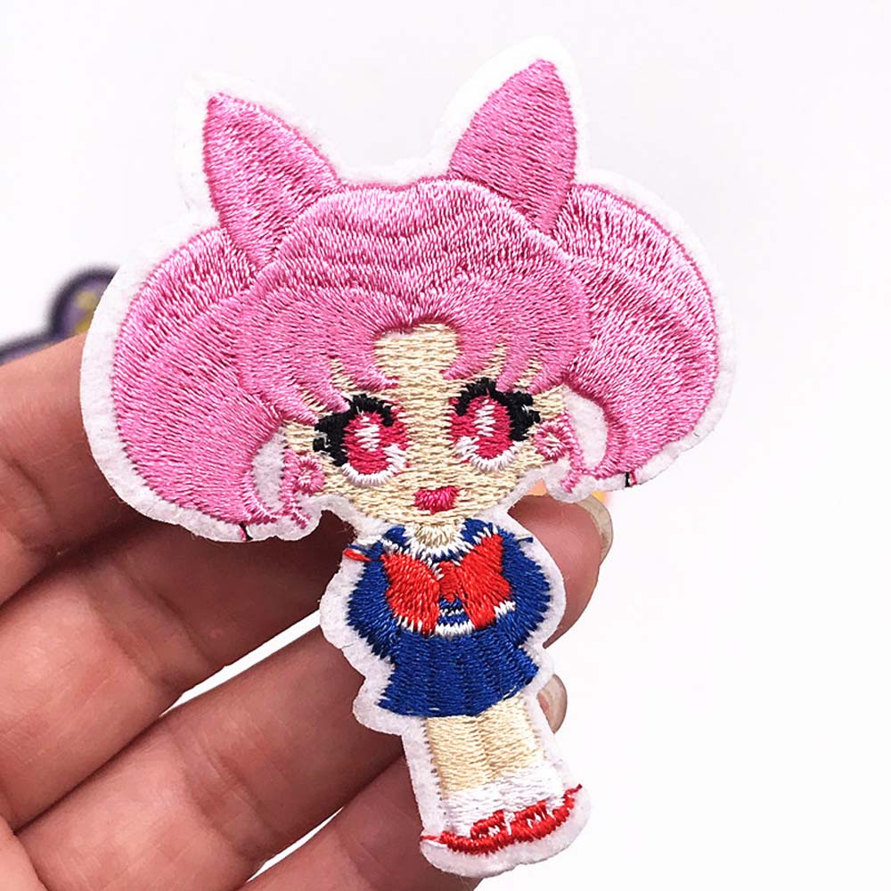 Miếng dán ủi quần áo họa tiết hoạt hình thủy thủ mặt trăng độc đáo DIY