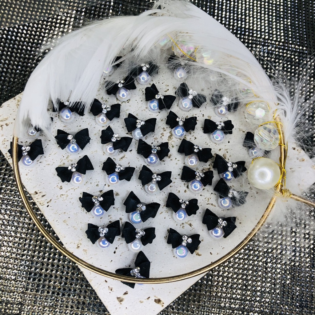 Hoa Nail Đẹp , Hoa Bột Vừa Form Móng Thật , Nơ Ôm Ngọc - Shop Đức Phúc