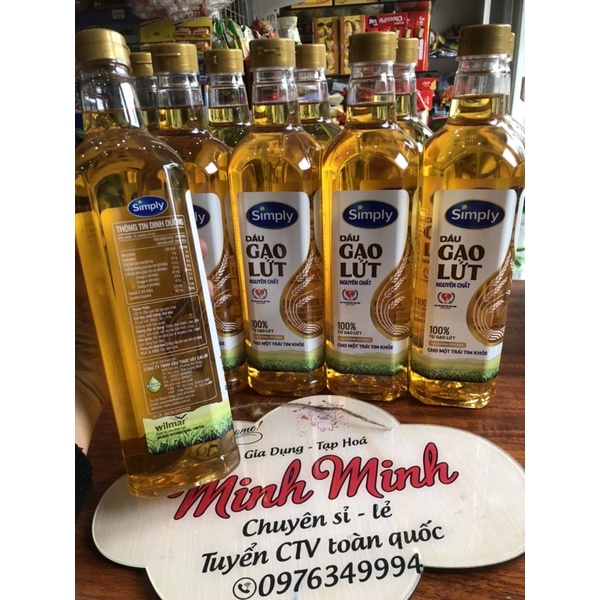 Dầu Ăn Simply Gạo Lứt 1 Lít
