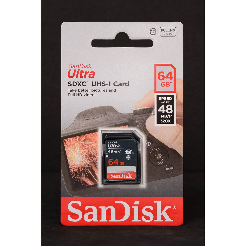 Thẻ nhớ SDXC SanDisk Ultra 320x 64GB Class 10 UHS-I 48MB/s [BH 5 năm] | BigBuy360 - bigbuy360.vn