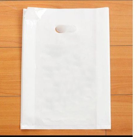 1kg Túi nilon trắng sứ dày bóng dẻo đựng quần áo mỹ phẩm túi hột xoài