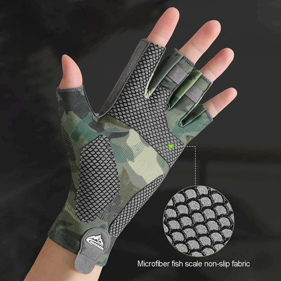 Đôi găng tay thể thao hở ngón thoáng khí chống trượt