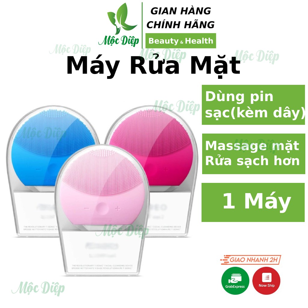 Máy rửa mặt massage mặt, se khít lỗ chân lông, làm trắng mịn da hơn