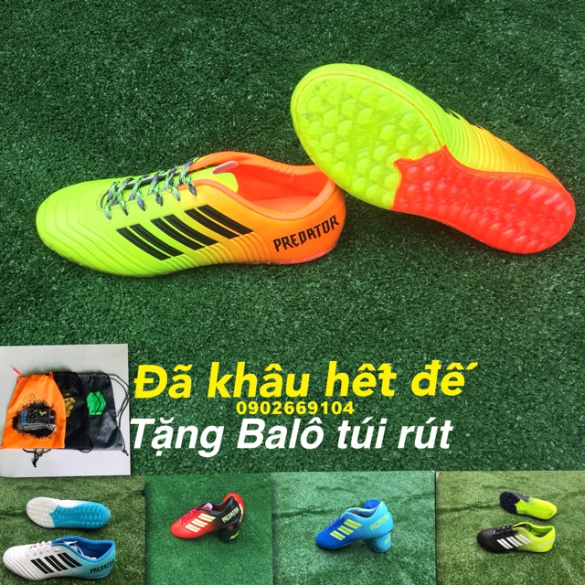 Giày đá bóng,giày đá banh Tặng (Balô)túi rút,size 33-43