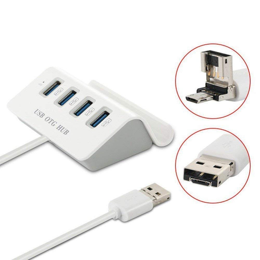 HUB OTG USB 4 cổng - THIẾT BỊ KẾT NỐI ĐIỆN THOẠI VỚI BÀN PHÍM VÀ CHUỘT CHƠI GAME MOBILE