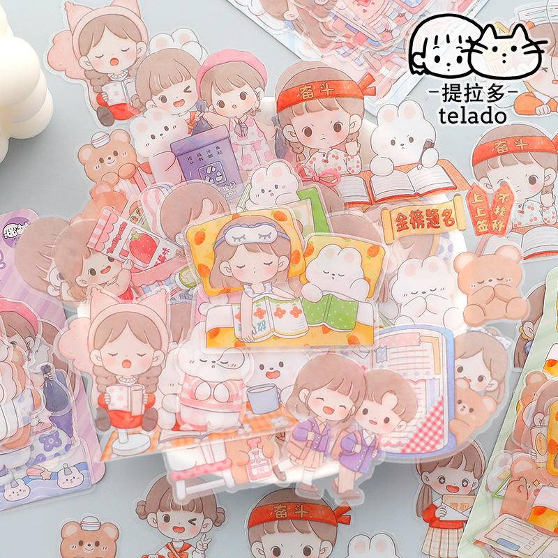 ⭐ iLado ⭐【1 PC】 sticker PET Không Thấm Nước Nhãn Hình Dán Cute Sticker Dễ Thương Sticker Trang Trí Sổ Hình Dán Sticker Trang Trí Sổ Dán Sổ Lưu Trữ Sticker Tập Vở Hiểm Bộ Sticker Nhãn Dán Sổ Chiết Lưu Trữ