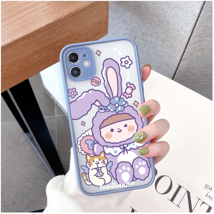 Ốp iphone - Ốp lưng viền nhám Thỏ Mèo Kì Lân 6s/6plus/6splus/7/8/7plus/8plus/x/xs/xsmax/11/11promax - Awifi Case X3-9 | BigBuy360 - bigbuy360.vn