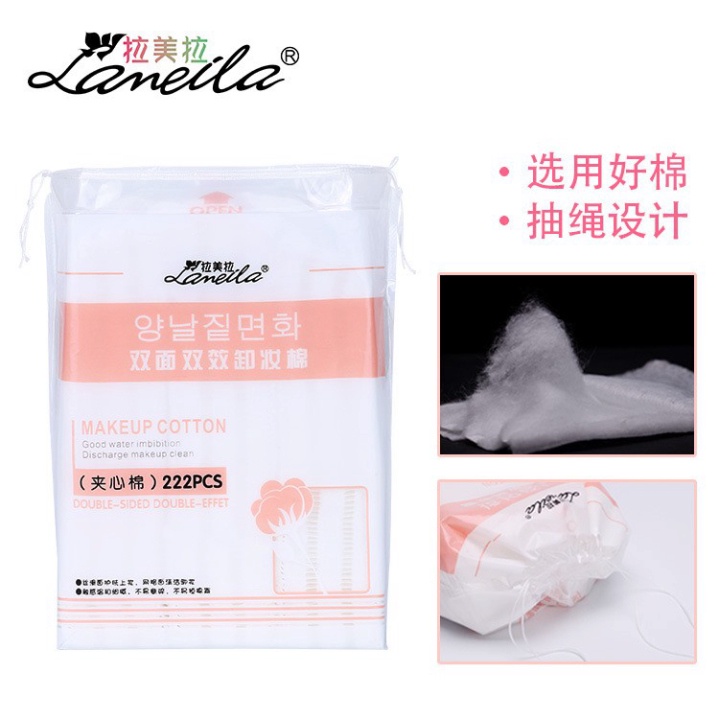 Bông tẩy trang Lameila 222 miếng loại 1 - thoáng mát chất đẹp vnxk