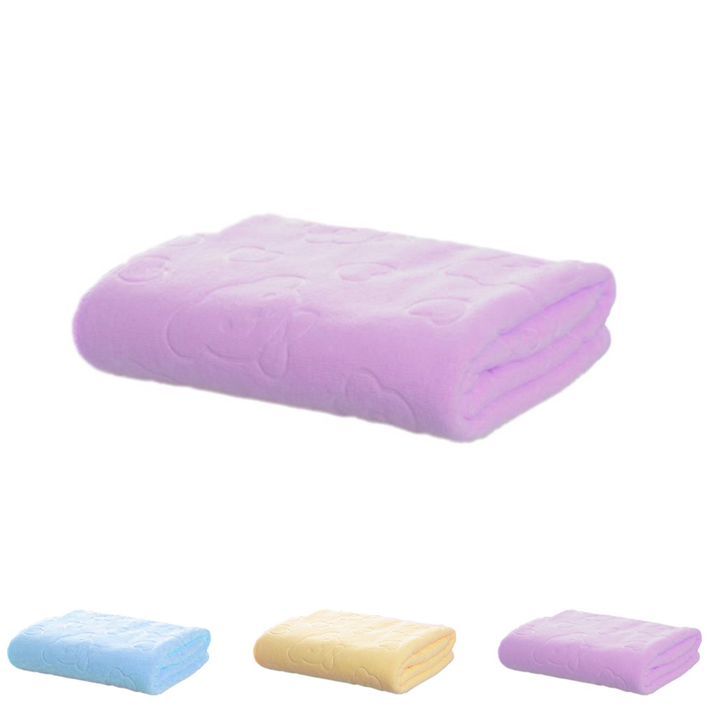 Khăn Tắm Sợi Siêu Nhỏ Kích Thước 70x140cm Hình Gấu Hoạt Hình Xinh Xắn