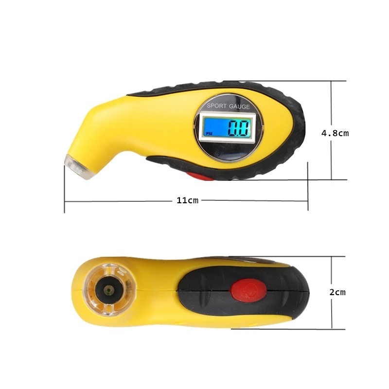 [Tire Pressure Gauge Meter] [Tire Tester Tool With Digital LCD] [LED Air Pressure Gauge Tester]
