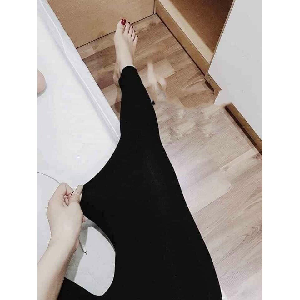 Quần legging cuộn Hồng DÀI siêu co giãn