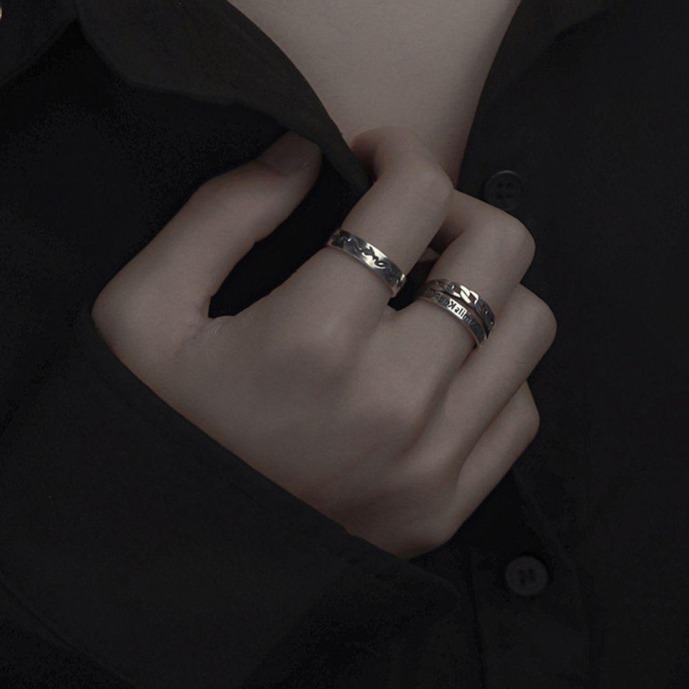 EXPEN Nhẫn Hở Hình Mặt Cười Bằng Đồng Phong Cách Hip Hop Cổ Điển Thời Trang Cho Nam Và Nữ