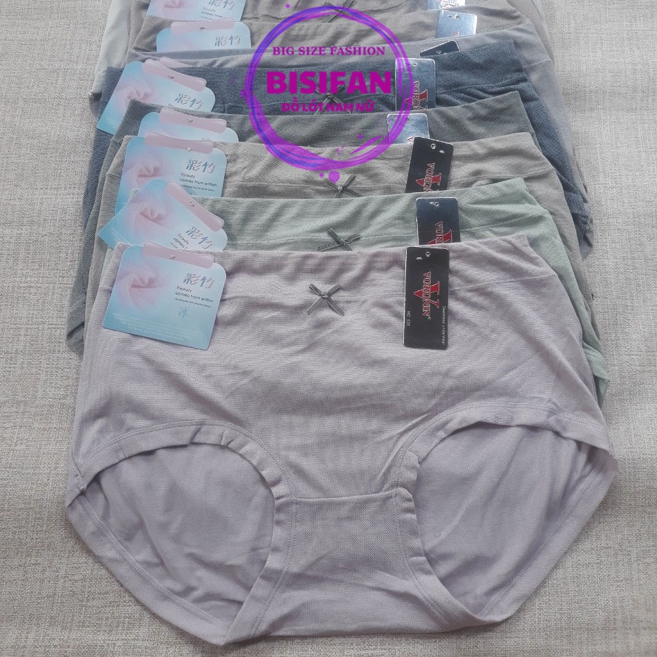Quần lót nữ cạp cao Q528 Quần muối tiêu tối mầu chất đẹp big size 3XL co dãn cực tốt from to cho người 55-80kg | BigBuy360 - bigbuy360.vn