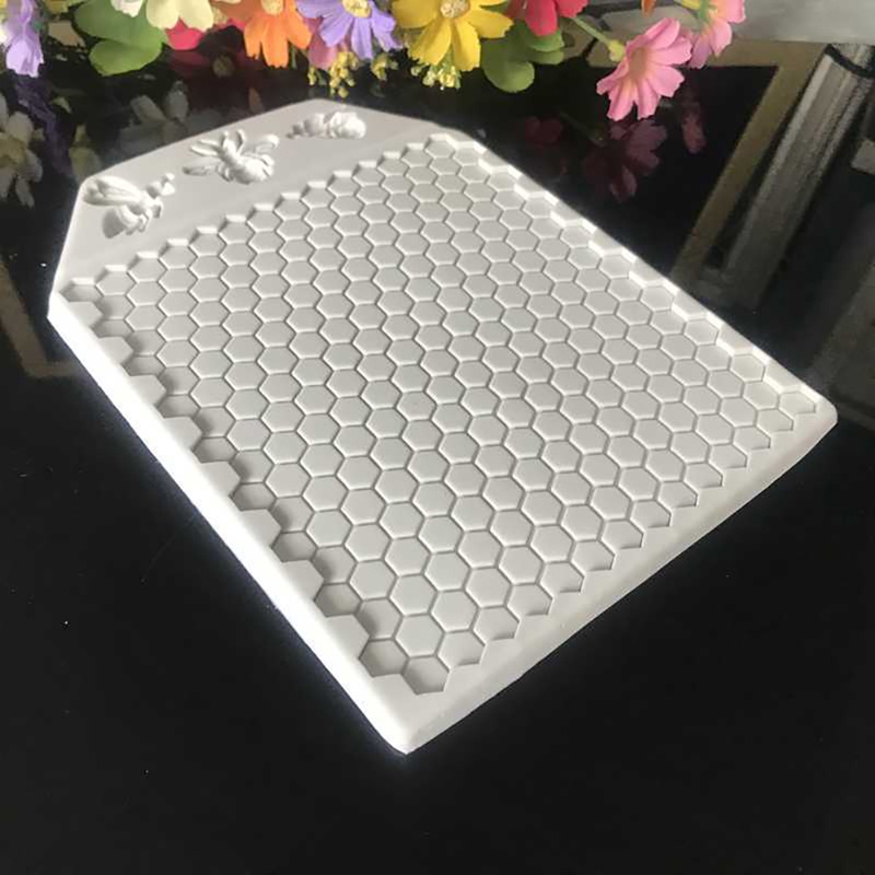 Khuôn Silicon Làm Bánh / Sô Cô La Hình Tổ Ong 3d