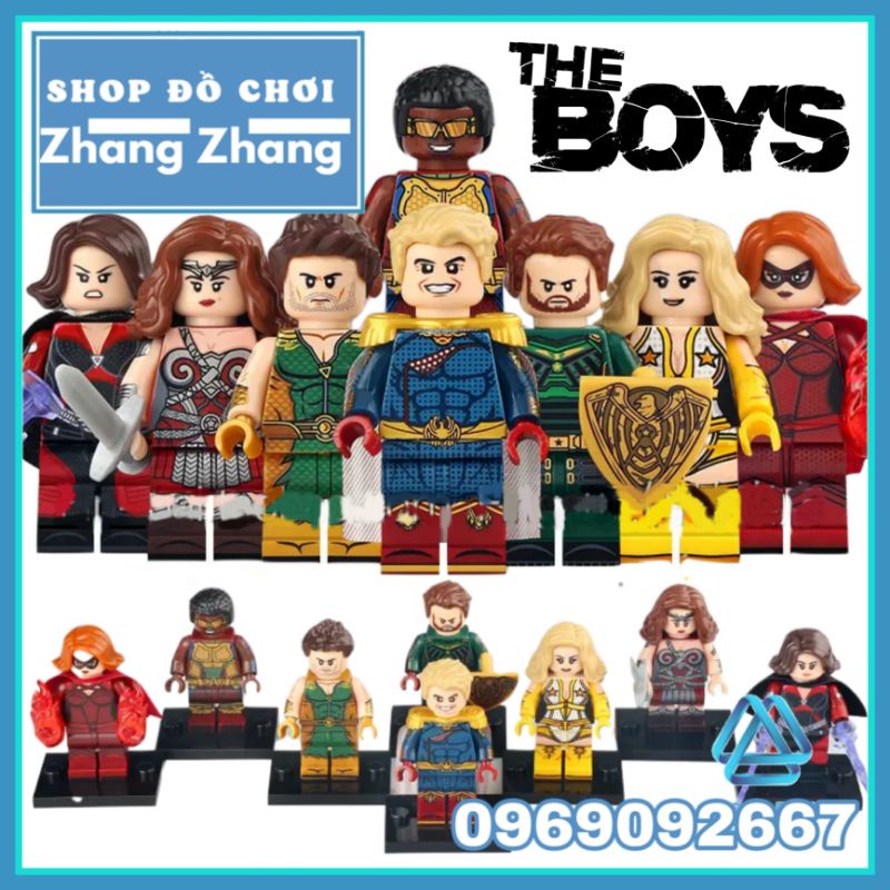 Đồ chơi xếp hình The Boys Homelander Starlight Soldier Boy Stormfront A-Train Queen Maeve Minifigures Xinh X0337