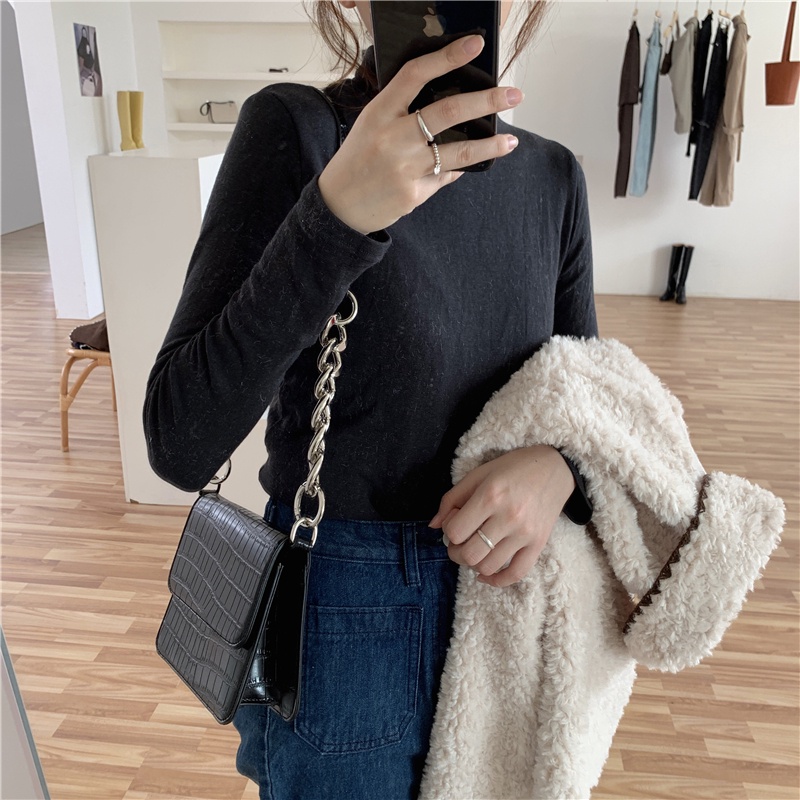 Túi xách vuông IELGY dây xích đeo vai retro thời trang nữ