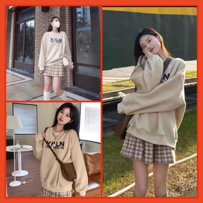 [RẺ VÔ ĐỊCH] Set nỉ sweater kèm chân váy Nữ -Bộ  màu nude basic xinh xắn, dễ thương phong cách hàn quốc Ullzang | BigBuy360 - bigbuy360.vn