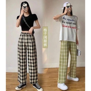 Quần ống rộng kẻ sọc