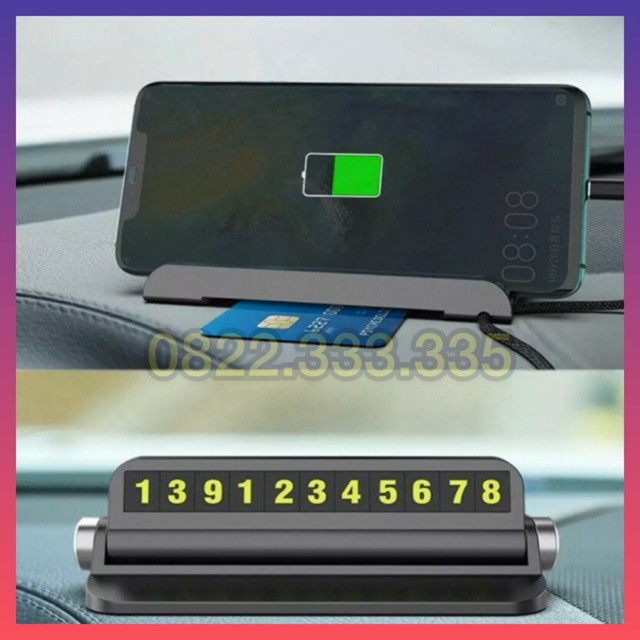 Bảng số điện thoại để taplo xe 2 trong một, phiên bản thông minh bảng sô điện thoại kết hợp giá đỡ điệu thoại