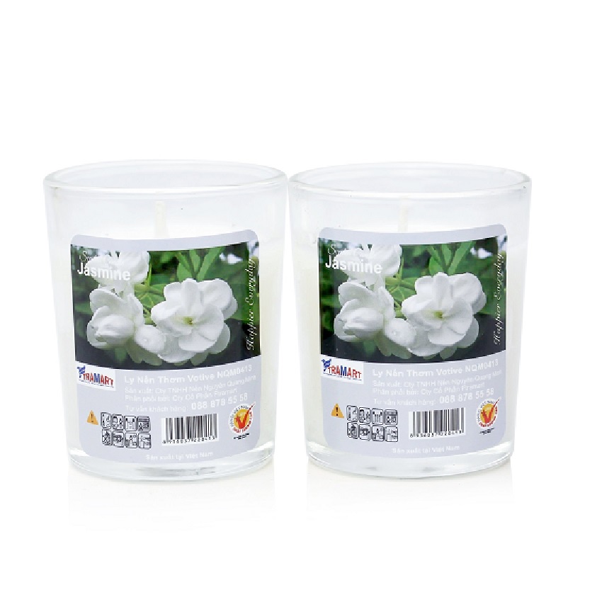 Combo 2 ly nến thơm votive Miss Candle FTRAMART NQM0413 Jasmine (Hương hoa nhài)