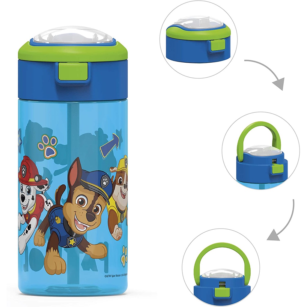 BÌNH NƯỚC HÌNH HOẠT HÌNH PAW PATROL HIỆU ZAK 16OZ 473ml / 18OZ 522ML NHẬP TƯ MỸ
