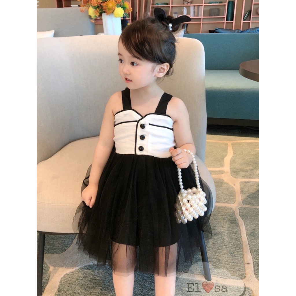 Váy bé gái - Váy ren tiểu thư siêu xinh cho bé 1-7 Tuổi - váy ren 2 dây
