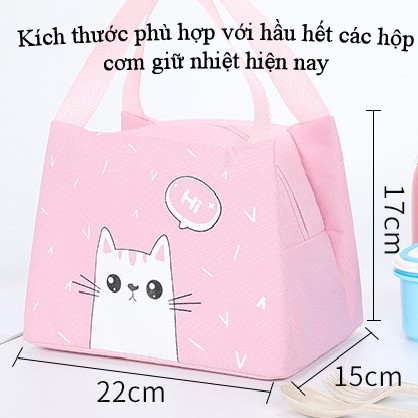 Túi đựng hộp cơm giữ nhiệt 5 màu kiểu Nhật | BigBuy360 - bigbuy360.vn