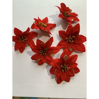 Hoa trạng nguyên vải trang trí cây thông Noel, trang trí giáng sinh