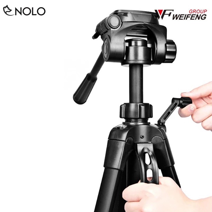 Tripod Máy Ảnh Điện Thoại Weifeng WT3520 Thân Hợp Kim Nhôm Magie Chịu Tải Lên Đến 3Kg Tặng Kèm Túi Và Đầu Kẹp ĐT