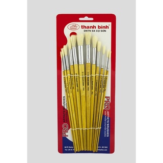 Cọ vẽ đầu tròn Thanh Bình 12 cây