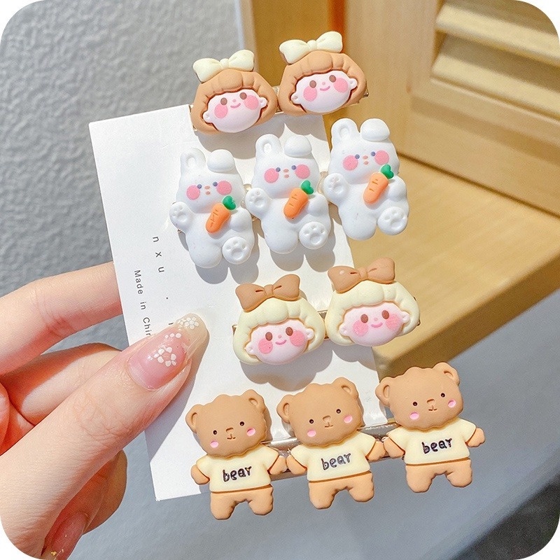 Kẹp tóc thiết kế hình chú gấu nhỏ dễ thương dành cho nữ