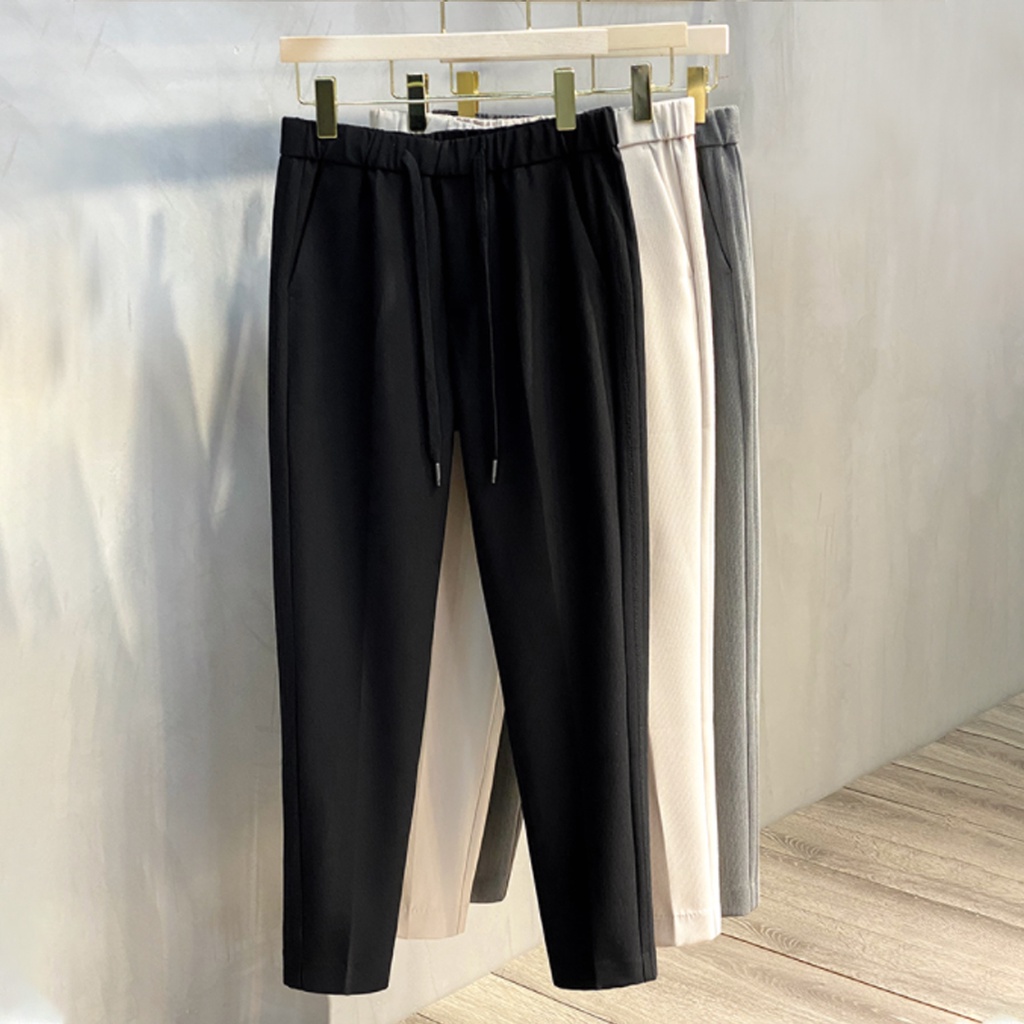 Quần tây nam cạp thun dây kéo co dãn thoải mái, chất Vtex bền đẹp mềm mại QN09