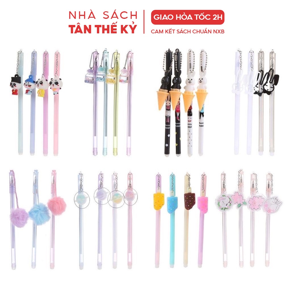 Bút mực nước đen Pison 0.5mm họa tiết móc xích nhiều hình ngộ nghĩnh