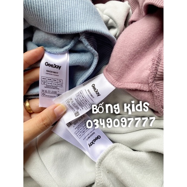 Áo Nỉ Hoodie Bé Gái In Chữ GJ