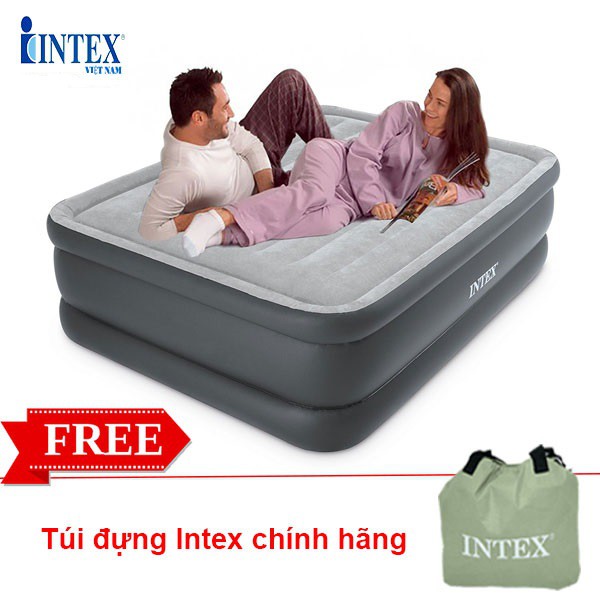 Giường hơi đôi tự phồng công nghệ mới 1m52 INTEX 64140