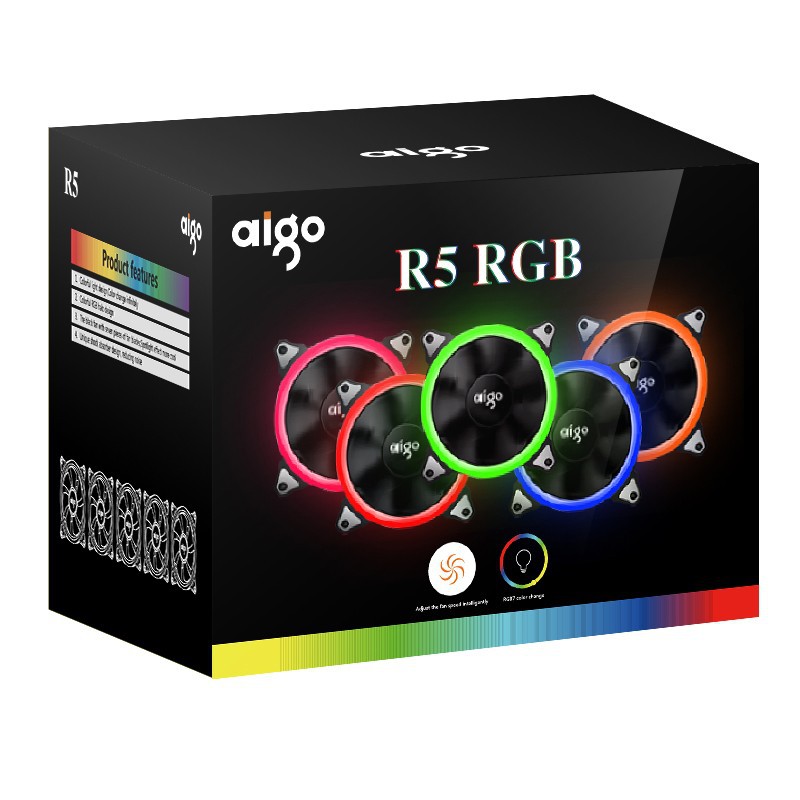 Quạt case Aigo Aurora R5 RGB (5PCS/PACK)