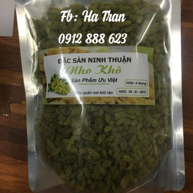 [FREESHIP 99K TOÀN QUỐC] 500g Nho xanh khô