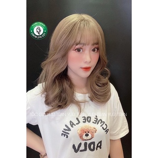 [ẢNH THẬT] Tóc giả nữ cao cấp (bộ nguyên đầu dợn có hai màu)