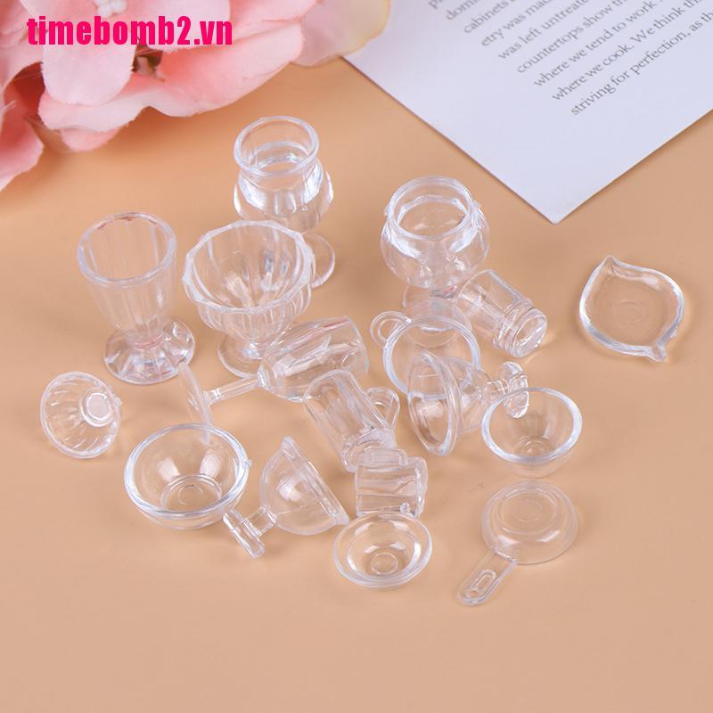 Bộ 17 Món Đồ Chơi Trong Suốt Trang Trí Nhà Búp Bê