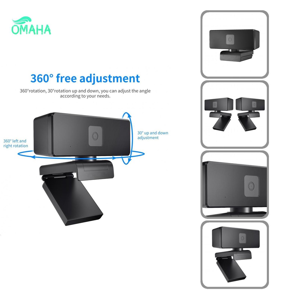 Webcam cố định 2K 1080P trong suốt không cần trình điều khiển tiếng ồn cho máy tính