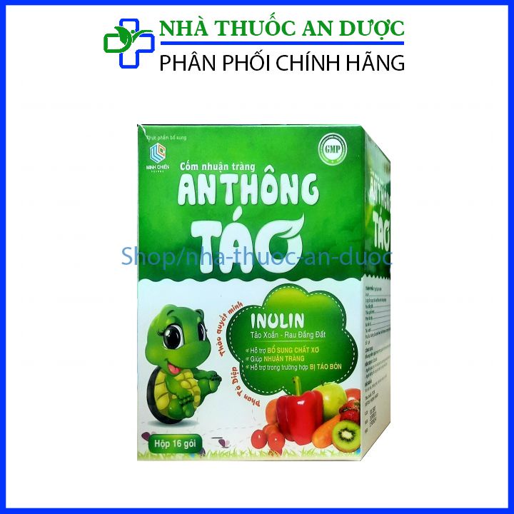 Cốm nhuận tràng An Táo Thông bổ sung chất xơ, nhuận tràng, hỗ trợ trường hợp bị táo bón  - Hộp 16 gói