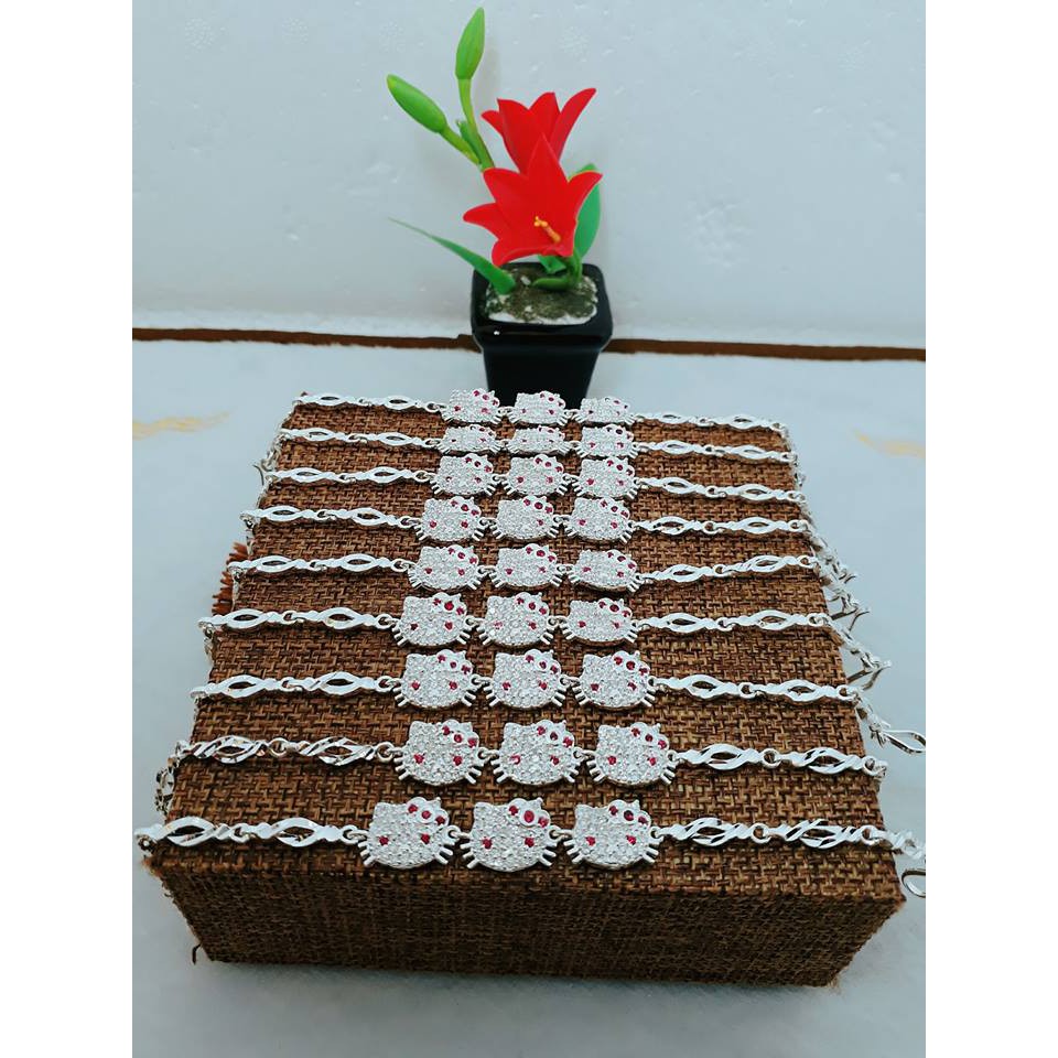Lắc tay bạc ta mèo kitty cho bé