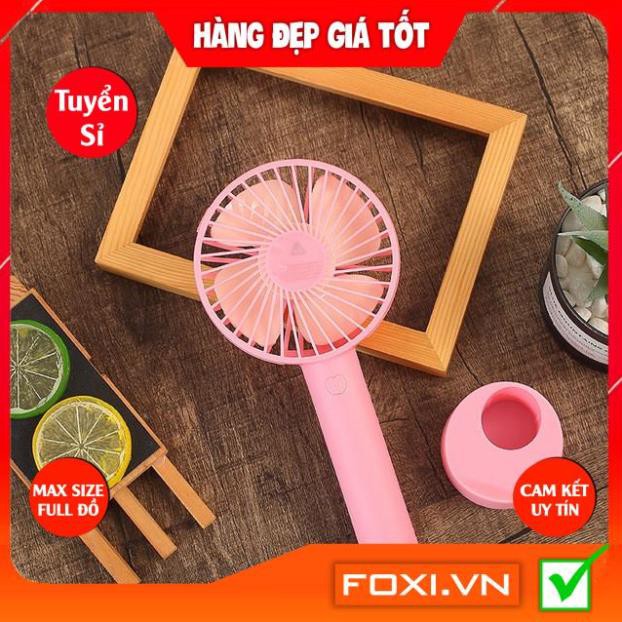 Quạt Cầm Tay Tích Điện Mini CóĐèn Foxi Cực Mát Cho Bé Thiết kế dễ thương-Tặng kèm sạc-Nhỏ gọn và tiện lợi khi đi du lịch