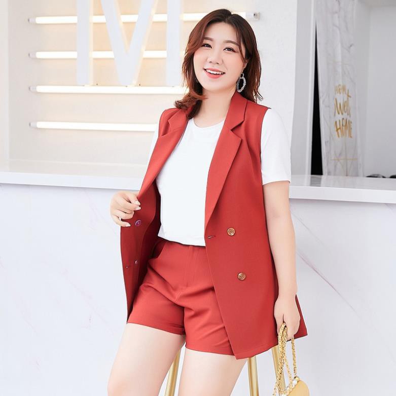 Áo vest không tay đai lưng cho người béo mập - AKBEO005b