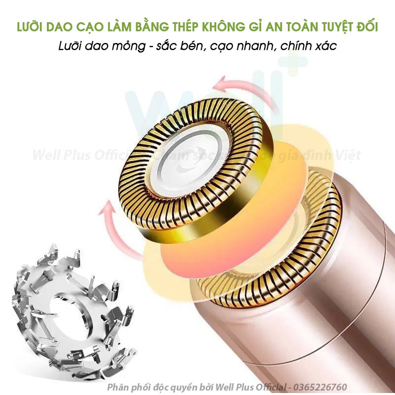 Máy Tỉa Lông Mini Không Đau Chính Hãng Tỉa Lông Nách, Lông Mép, Lông Vùng Kín