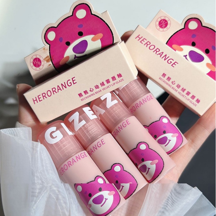 3 Pcs/set Son kem siêu lì HERORANGE, chuẩn màu, mịn mướt như bơ