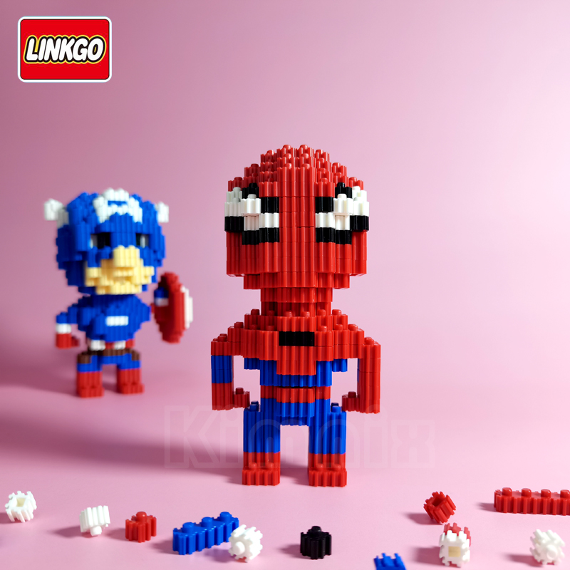 Mô Hình Đồ Chơi Lắp Ráp Lego Nhân Vật Siêu Anh Hùng Marvel Batman Captain America Spiderman Iron Man Naruto